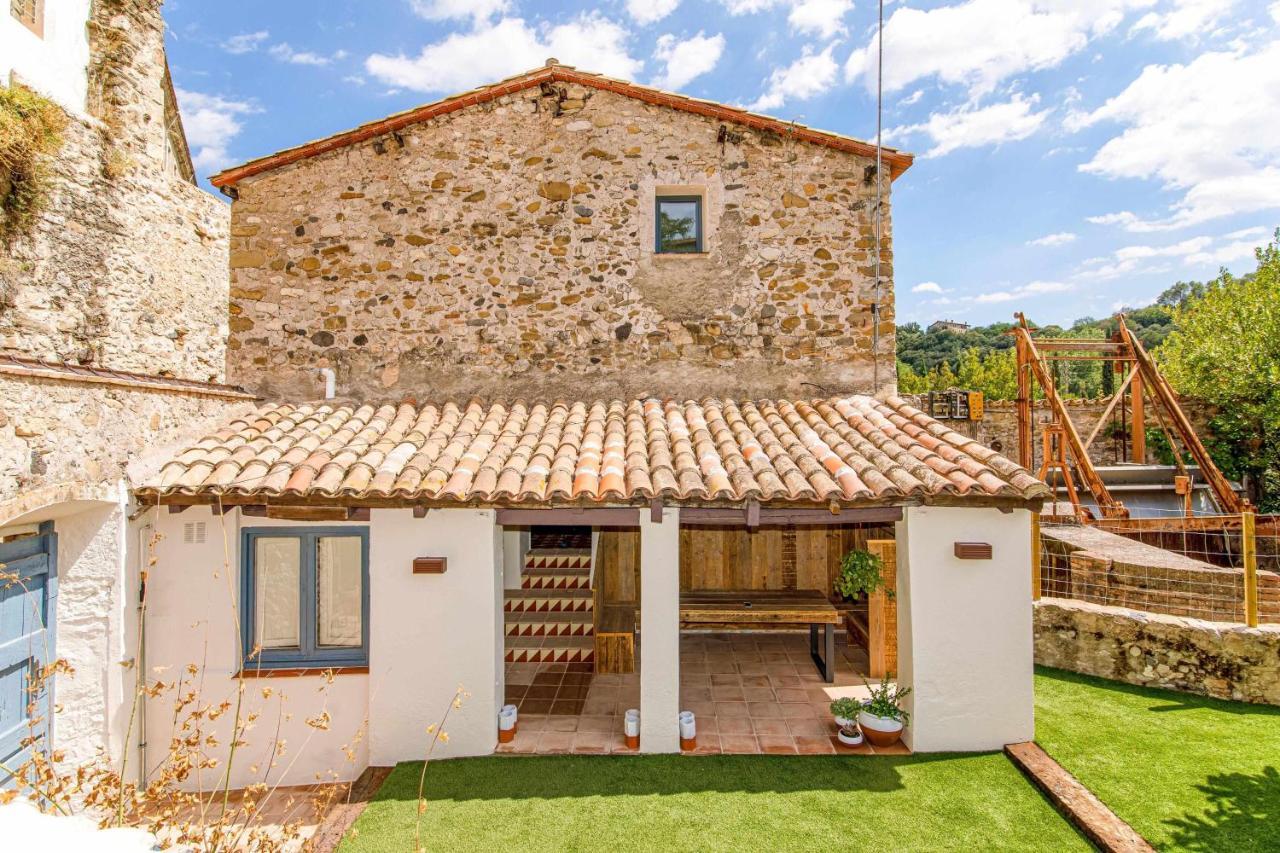 Villa El Molino De Besalu Casa Con Jardin Exterior foto